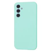 Husa pentru  Samsung Galaxy A54 5G Liquid Silicone, subțire, captusita cu microfibra, anti amprentă, protectie cameră foto, turcoaz