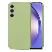 Husa pentru  Samsung Galaxy A54 5G Liquid Silicone, subțire, captusita cu microfibra, anti amprentă, protectie cameră foto, verde