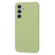 Husa pentru  Samsung Galaxy A54 5G Liquid Silicone, subțire, captusita cu microfibra, anti amprentă, protectie cameră foto, verde