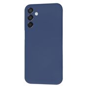 Husa pentru  Samsung Galaxy M15 Liquid Silicone, subțire, captusita cu microfibra, anti amprentă, protectie cameră foto, albastru