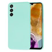 Husa pentru  Samsung Galaxy M15 Liquid Silicone, subțire, captusita cu microfibra, anti amprentă, protectie cameră foto, turcoaz