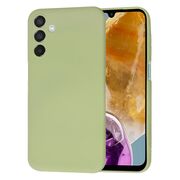 Husa pentru  Samsung Galaxy M15 Liquid Silicone, subțire, captusita cu microfibra, anti amprentă, protectie cameră foto, verde