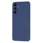 Husa pentru  Samsung Galaxy M55 Liquid Silicone, subțire, captusita cu microfibra, anti amprentă, protectie cameră foto, albastru