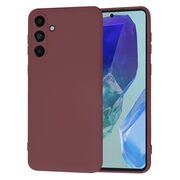 Husa pentru  Samsung Galaxy M55 Liquid Silicone, subțire, captusita cu microfibra, anti amprentă, protectie cameră foto, bordeaux