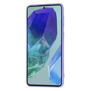 Husa pentru  Samsung Galaxy M55 Liquid Silicone, subțire, captusita cu microfibra, anti amprentă, protectie cameră foto, lavanda
