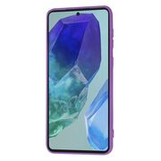 Husa pentru  Samsung Galaxy M55 Liquid Silicone, subțire, captusita cu microfibra, anti amprentă, protectie cameră foto, mov