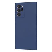 Husa pentru  Samsung Galaxy Note 20 Ultra Liquid Silicone, subțire, captusita cu microfibra, anti amprentă, protectie cameră foto, albastru