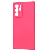 Husa pentru  Samsung Galaxy Note 20 Ultra Liquid Silicone, subțire, captusita cu microfibra, anti amprentă, protectie cameră foto, fucsia