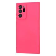 Husa pentru  Samsung Galaxy Note 20 Ultra Liquid Silicone, subțire, captusita cu microfibra, anti amprentă, protectie cameră foto, fucsia