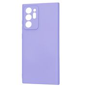 Husa pentru  Samsung Galaxy Note 20 Ultra Liquid Silicone, subțire, captusita cu microfibra, anti amprentă, protectie cameră foto, lavanda