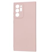 Husa pentru  Samsung Galaxy Note 20 Ultra Liquid Silicone, subțire, captusita cu microfibra, anti amprentă, protectie cameră foto, roz inchis