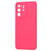 Husa pentru  Samsung Galaxy S20 Ultra Liquid Silicone, subțire, captusita cu microfibra, anti amprentă, protectie cameră foto, fucsia