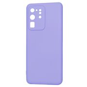Husa pentru  Samsung Galaxy S20 Ultra Liquid Silicone, subțire, captusita cu microfibra, anti amprentă, protectie cameră foto, lavanda