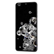Husa pentru  Samsung Galaxy S20 Ultra Liquid Silicone, subțire, captusita cu microfibra, anti amprentă, protectie cameră foto, negru