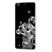 Husa pentru  Samsung Galaxy S20 Ultra Liquid Silicone, subțire, captusita cu microfibra, anti amprentă, protectie cameră foto, roz inchis