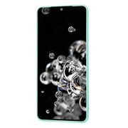 Husa pentru  Samsung Galaxy S20 Ultra Liquid Silicone, subțire, captusita cu microfibra, anti amprentă, protectie cameră foto, turcoaz