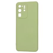 Husa pentru  Samsung Galaxy S20 Ultra Liquid Silicone, subțire, captusita cu microfibra, anti amprentă, protectie cameră foto, verde