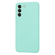 Husa pentru  Samsung Galaxy S21 FE Liquid Silicone, subțire, captusita cu microfibra, anti amprentă, protectie cameră foto, turcoaz