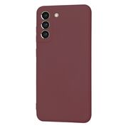 Husa pentru  Samsung Galaxy S21 FE Liquid Silicone, subțire, captusita cu microfibra, anti amprentă, protectie cameră foto, bordeaux