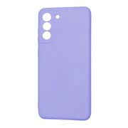 Husa pentru  Samsung Galaxy S21 FE Liquid Silicone, subțire, captusita cu microfibra, anti amprentă, protectie cameră foto, lavanda