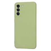 Husa pentru  Samsung Galaxy S21 FE Liquid Silicone, subțire, captusita cu microfibra, anti amprentă, protectie cameră foto, verde