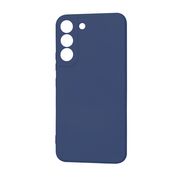 Husa pentru  Samsung Galaxy S22 5G Liquid Silicone, subțire, captusita cu microfibra, anti amprentă, protectie cameră foto, albastru