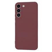 Husa pentru  Samsung Galaxy S22 5G Liquid Silicone, subțire, captusita cu microfibra, anti amprentă, protectie cameră foto, bordeaux