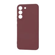Husa pentru  Samsung Galaxy S22 5G Liquid Silicone, subțire, captusita cu microfibra, anti amprentă, protectie cameră foto, bordeaux