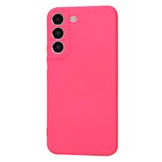 Husa pentru  Samsung Galaxy S22 5G Liquid Silicone, subțire, captusita cu microfibra, anti amprentă, protectie cameră foto, fucsia