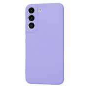 Husa pentru  Samsung Galaxy S22 5G Liquid Silicone, subțire, captusita cu microfibra, anti amprentă, protectie cameră foto, lavanda