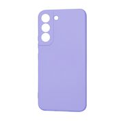 Husa pentru  Samsung Galaxy S22 5G Liquid Silicone, subțire, captusita cu microfibra, anti amprentă, protectie cameră foto, lavanda