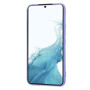 Husa pentru  Samsung Galaxy S22 5G Liquid Silicone, subțire, captusita cu microfibra, anti amprentă, protectie cameră foto, lavanda
