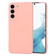 Husa pentru  Samsung Galaxy S22 5G Liquid Silicone, subțire, captusita cu microfibra, anti amprentă, protectie cameră foto, roz