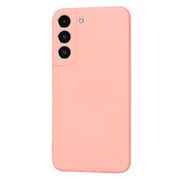 Husa pentru  Samsung Galaxy S22 5G Liquid Silicone, subțire, captusita cu microfibra, anti amprentă, protectie cameră foto, roz