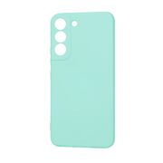 Husa pentru  Samsung Galaxy S22 5G Liquid Silicone, subțire, captusita cu microfibra, anti amprentă, protectie cameră foto, turcoaz
