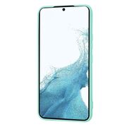 Husa pentru  Samsung Galaxy S22 5G Liquid Silicone, subțire, captusita cu microfibra, anti amprentă, protectie cameră foto, turcoaz