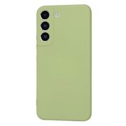 Husa pentru  Samsung Galaxy S22 5G Liquid Silicone, subțire, captusita cu microfibra, anti amprentă, protectie cameră foto, verde