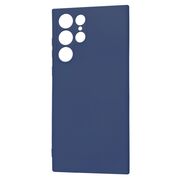 Husa pentru  Samsung Galaxy S22 Ultra 5G Liquid Silicone, subțire, captusita cu microfibra, anti amprentă, protectie cameră foto, albastru