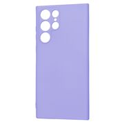 Husa pentru  Samsung Galaxy S22 Ultra 5G Liquid Silicone, subțire, captusita cu microfibra, anti amprentă, protectie cameră foto, lavanda