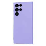 Husa pentru  Samsung Galaxy S22 Ultra 5G Liquid Silicone, subțire, captusita cu microfibra, anti amprentă, protectie cameră foto, lavanda