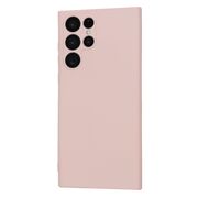 Husa pentru  Samsung Galaxy S22 Ultra 5G Liquid Silicone, subțire, captusita cu microfibra, anti amprentă, protectie cameră foto, roz inchis