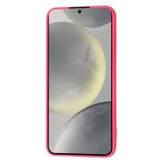 Husa pentru  Samsung Galaxy S24 Liquid Silicone, subțire, captusita cu microfibra, anti amprentă, protectie cameră foto, fucsia
