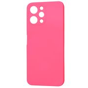 Husa pentru  Xiaomi Redmi 12 5G, Redmi 12 4G Liquid Silicone, subțire, captusita cu microfibra, anti amprentă, protectie cameră foto, fucsia