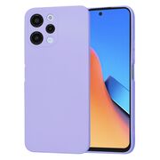 Husa pentru  Xiaomi Redmi 12 5G, Redmi 12 4G Liquid Silicone, subțire, captusita cu microfibra, anti amprentă, protectie cameră foto, lavanda