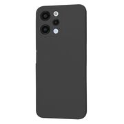 Husa pentru  Xiaomi Redmi 12 5G, Redmi 12 4G Liquid Silicone, subțire, captusita cu microfibra, anti amprentă, protectie cameră foto, negru