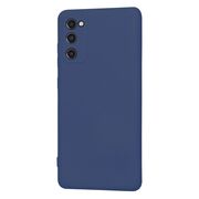 Husa pentru Samsung Galaxy S20 FE Liquid Silicone, subțire, captusita cu microfibra, anti amprentă, protectie cameră foto, albastru