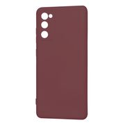 Husa pentru Samsung Galaxy S20 FE Liquid Silicone, subțire, captusita cu microfibra, anti amprentă, protectie cameră foto, bordeaux