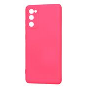 Husa pentru Samsung Galaxy S20 FE Liquid Silicone, subțire, captusita cu microfibra, anti amprentă, protectie cameră foto, fucsia