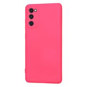 Husa pentru Samsung Galaxy S20 FE Liquid Silicone, subțire, captusita cu microfibra, anti amprentă, protectie cameră foto, fucsia