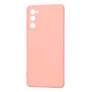 Husa pentru Samsung Galaxy S20 FE Liquid Silicone, subțire, captusita cu microfibra, anti amprentă, protectie cameră foto, roz
